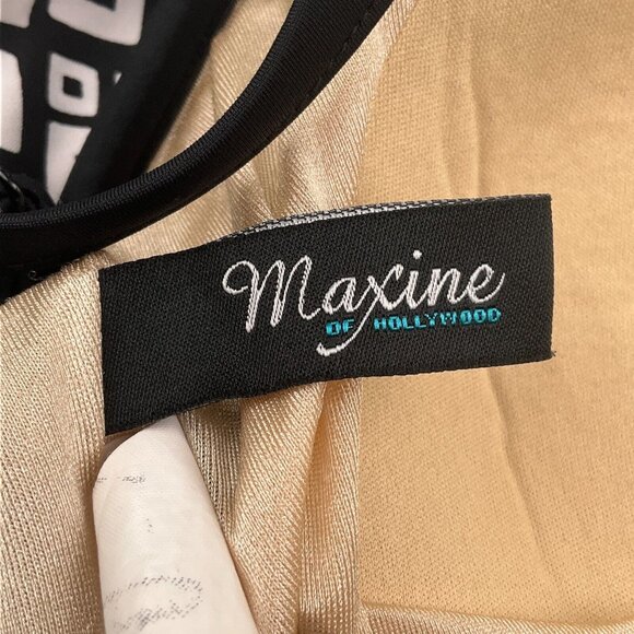 Maxine Hollywood 1pc‎ Swimsuit Women 12 Black White Ruffle Lagenlook Bra Pads - Picture 5 of 8